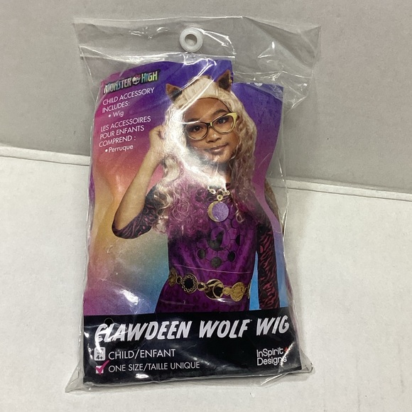 Clawdeen Wolf Wig with Purple and Gold Accents - Picture 1 of 4